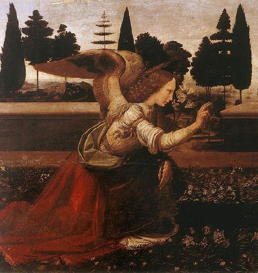 LEONARDO da Vinci The Annunciation oil painting image